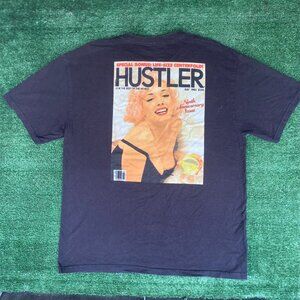 Vintage Y2K Hustler Marilyn Monroe T-Shirt Pin Up Model Centerfold Boxy Black L